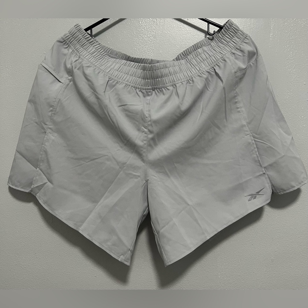 Reebok Athletic silver women's shorts.